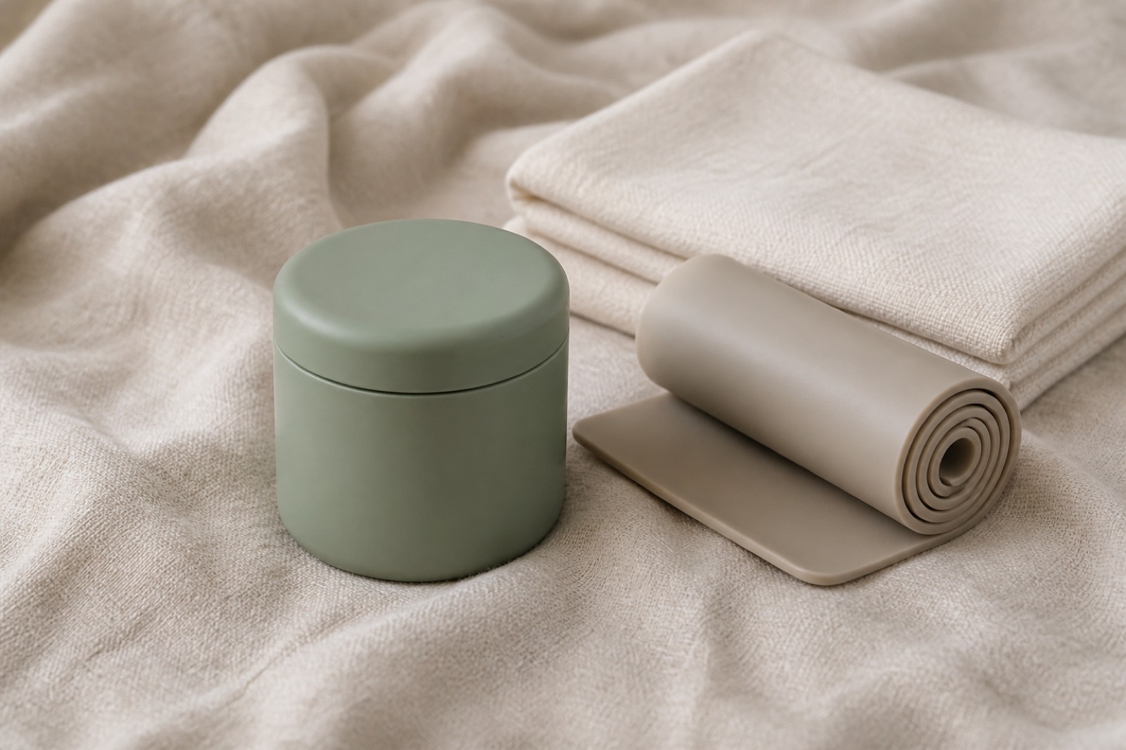 Kit di routine Femminora su tessuto di lino